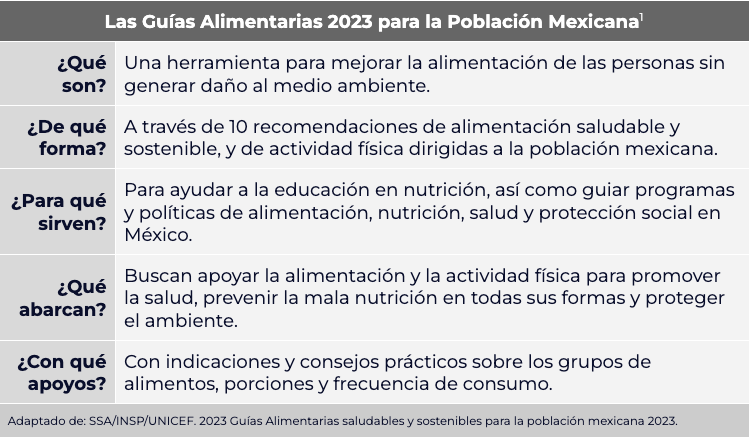 Las Guías Alimentarias 2023 para la Población Mexicana